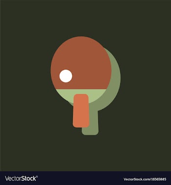 Ping pong table tennis icon in sticker style vector image