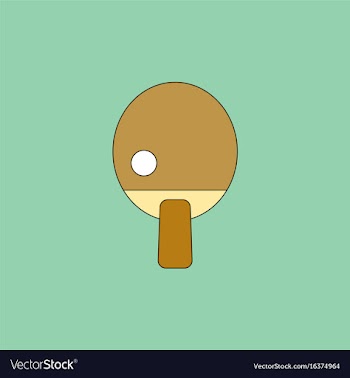 Ping pong table tennis icon vector image