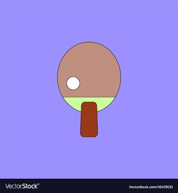 Ping pong table tennis icon vector image
