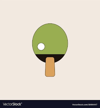 Ping pong table tennis icon vector image
