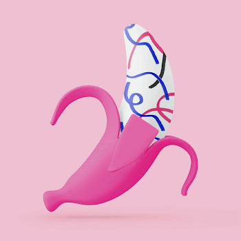 Pink 3D abstract banana, doodle | Free Photo - rawpixel