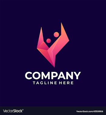 pink 3d logo geometric shape