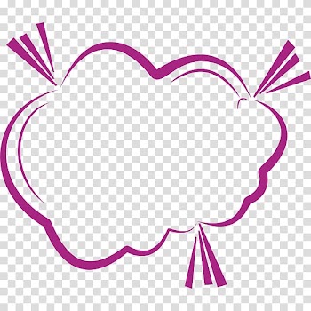 Pink abstract art illustration, Speech balloon Comics Text Sticker, dialogue box transparent background PNG clipart