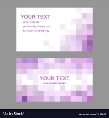 Pink abstract business card template design vector image