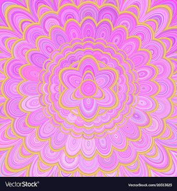Pink abstract flower mandala background - digital vector image