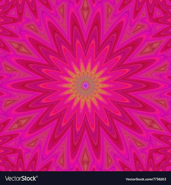 Pink abstract geometric flower design background vector image