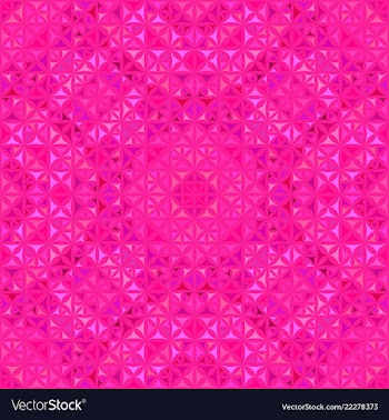 Pink abstract repeating curved shape kaleidoscope vector image
