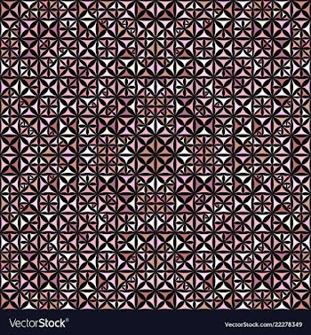 Pink abstract repeating curved triangle vector image