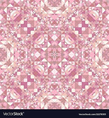 Pink abstract repeating triangle mosaic vector image