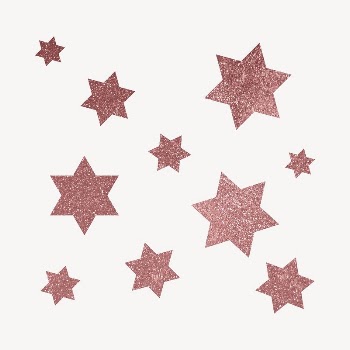 Pink aesthetic stars sticker, glittery | Free PSD - rawpixel