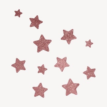Pink aesthetic stars sticker, glittery | Free PSD - rawpixel