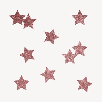 Pink aesthetic stars sticker, glittery | Free PSD - rawpixel