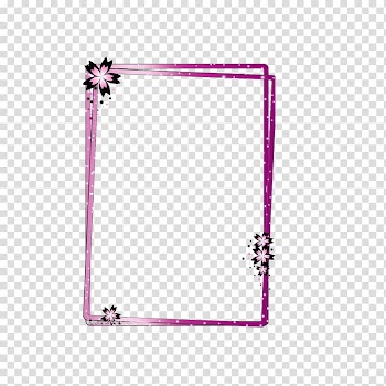 Pink and black frame, , Purple Border transparent background PNG clipart