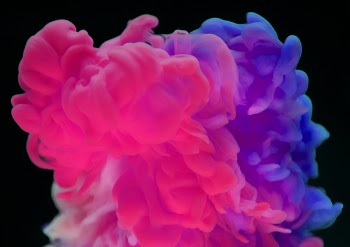 Pink and Blue Abstract Artwork