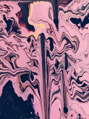 Pink and Blue Abstract Painting