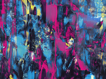Pink And Blue Abstract Painting