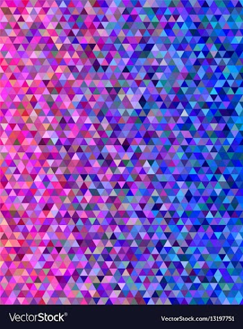 Pink and blue abstract triangle pattern vector image