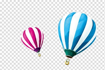 Pink and blue hot air balloons, Hot air balloon Blue White, hot air balloon transparent background PNG clipart