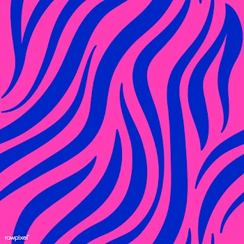 Pink and blue zebra print pattern vector | Free stock vector - 516175