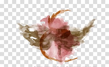Pink and brown abstract painting transparent background PNG clipart
