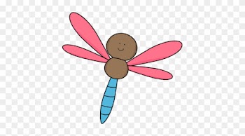 Pink And Brown Dragonfly - Cute Dragonfly Clipart