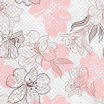 Pink and brown flowers , Flower Leaf Pink Petal, Hand painted pink flowers leaves transparent background PNG clipart