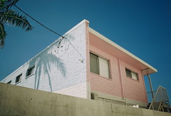 Pink and Gray Painted Concrete House