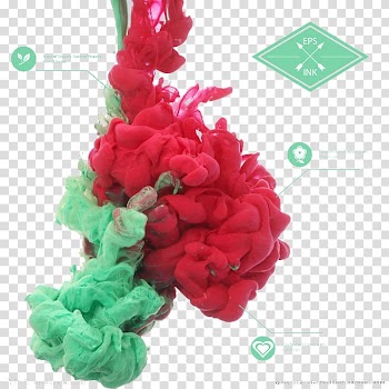 Pink and green abstract illustration, Ink, Smoke Mission transparent background PNG clipart