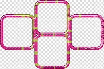 Pink and green collage boardline, frame Drawing Cartoon, Cartoon painted border,Purple frame transparent background PNG clipart