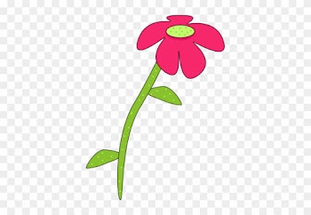 Pink And Green Droopy Flower - Mycutegraphics Flower