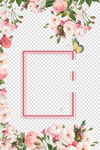 Pink and green floral boarder, Poster Sales promotion Flower , Fresh promotional poster background transparent background PNG clipart