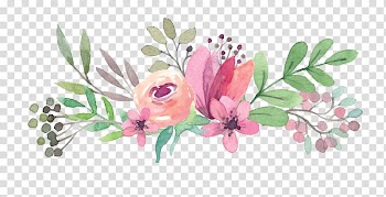 Pink and green flowers watercolor painting, Wedding invitation Mothers Day Flower Gift, Colorful bouquet transparent background PNG clipart