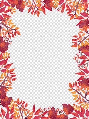 Pink and green leafed plants illustration, Flyer Autumn Template Harvest festival, Autumn leaves border transparent background PNG clipart