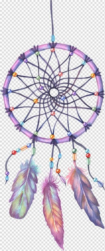 Pink and multicolored dreamcatcher illustration, Dreamcatcher Drawing, dreamcatcher transparent background PNG clipart