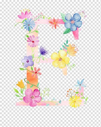 Pink and multicolored floral letter E digital art, Minar-e-Pakistan Letter Poster, Flowers on the letter E transparent background PNG clipart