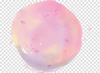 Pink and orange ball illustration, Round pink watercolor graffiti transparent background PNG clipart