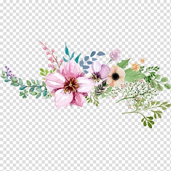 Pink and orange flowers illustration, Watercolour Flowers Watercolor: Flowers Watercolor painting Floral design, painting transparent background PNG clipart