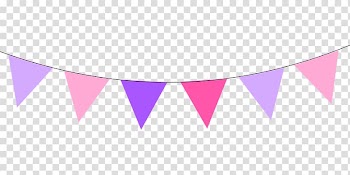 Pink and purple bunting , Bunting Banner Pastel , others transparent background PNG clipart
