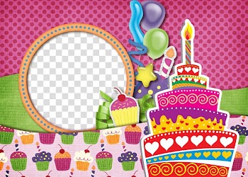 Pink and purple cake illustration, Birthday cake frame, Fun birthday frames transparent background PNG clipart