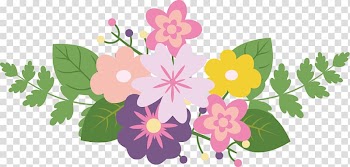 Pink and purple floral , Flower Ribbon, Floral border design transparent background PNG clipart