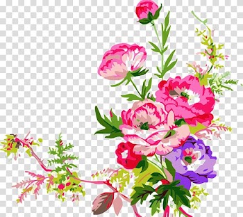 Pink and purple flowers illustration, Colored pencil Watercolor painting Flower, FLORES AQUARELA transparent background PNG clipart