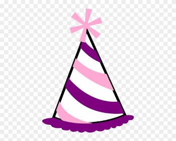Pink And Purple Party Hat Clip Art - Purple Party Hat Clipart