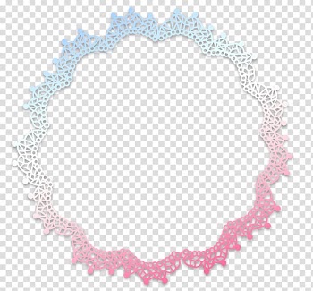 Pink and red frame illustration, Lace Motif, Color lace lace border transparent background PNG clipart