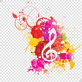 Pink and red G-clef illustration, Musical note Watercolor painting Musical notation, Musical Symbol watercolor splash transparent background PNG clipart