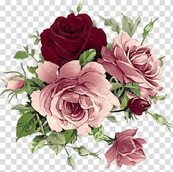 Pink and red roses, Vintage clothing Floral design Flower Rose Decoupage, flower transparent background PNG clipart