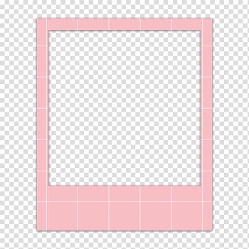 Pink and white digital frame illustration, Kodak Frames Polaroid Corporation , Memphis Design transparent background PNG clipart