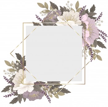 Pink and white floral border Free Vector
