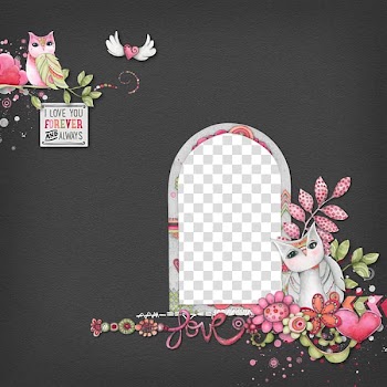 Pink and white flowers and owls art, Little Owl frame, Owl Black Frame transparent background PNG clipart