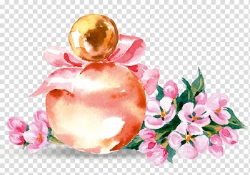 Pink and white flowers, Perfume and flowers transparent background PNG clipart