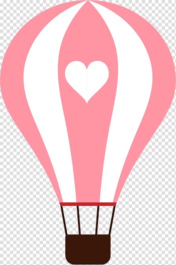 Pink and white hot air balloon illustration, Hot air balloon Cartoon , Pink balloon design transparent background PNG clipart